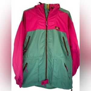Vintage 90’s Teal/Fuchsia Color Way Sierra Designs Full Zip Jacket Size Medium